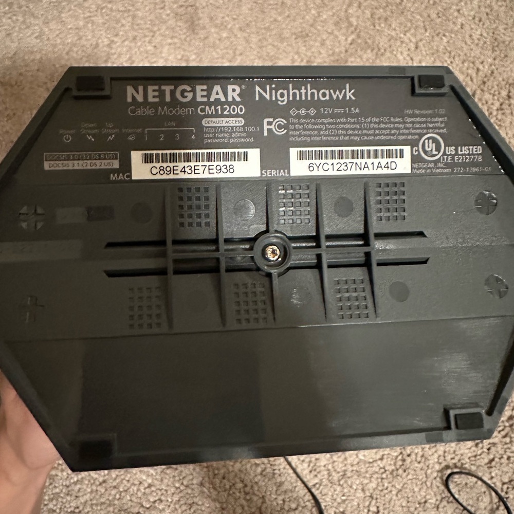 NETGEAR Nighthawk CM 1200 Mult-Gig Speed Cable Modem - Picture 4 of 4
